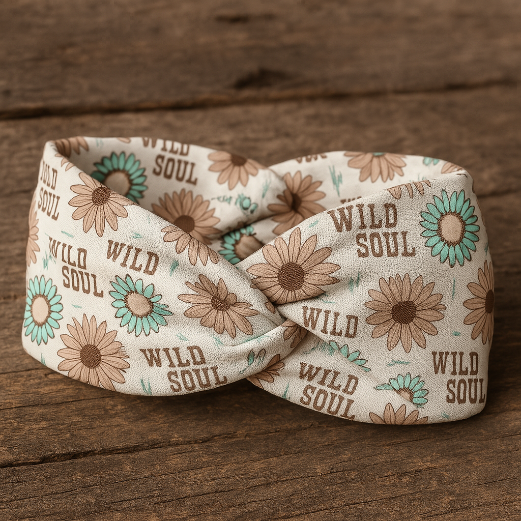 Wild Soul Floral DBP Super Soft Twisted Headband (Copy)