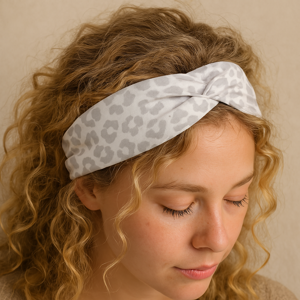 Grey Animal Print DBP Super Soft Twisted Headband