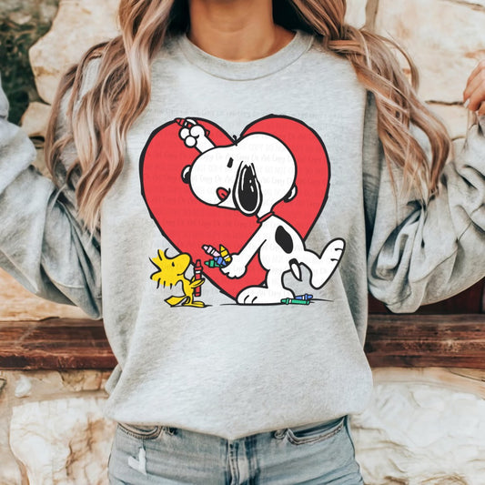 Snoopy Woodstock Valentine Crewneck Sweatshirt