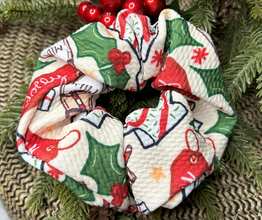 Christmas Milk and Cookies Jumbo Scrunchie