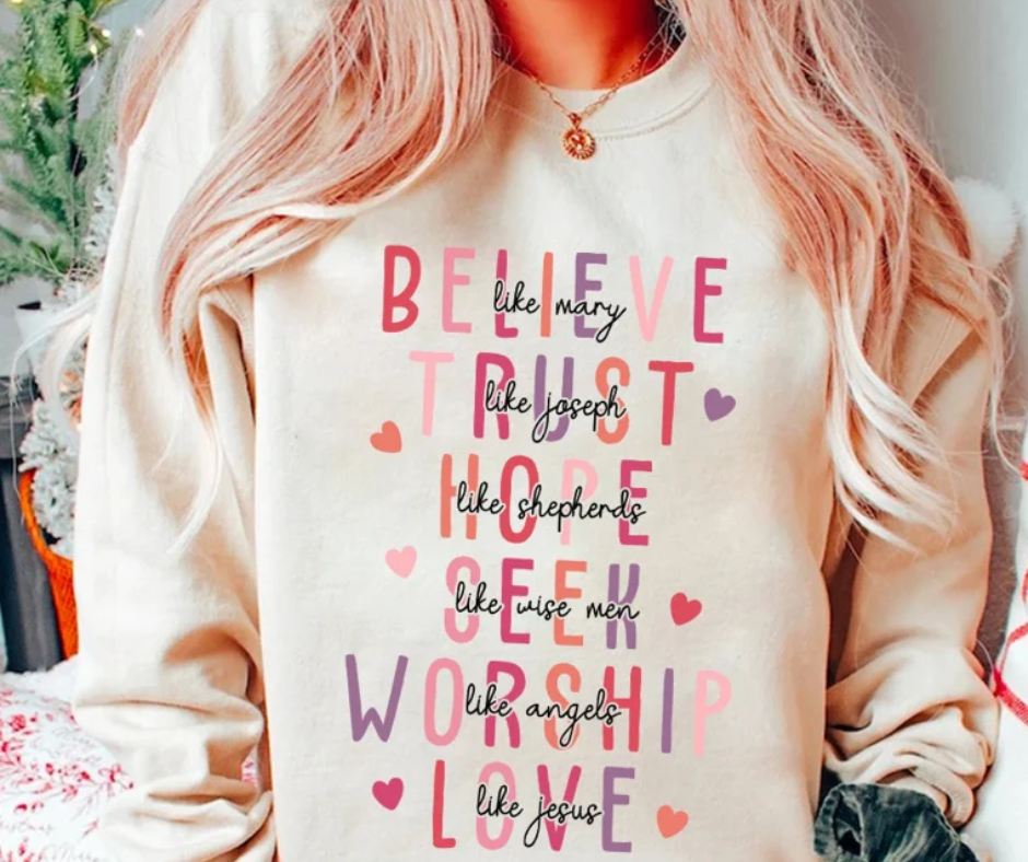 Valentines Day Worship Crewneck Sweatshirt