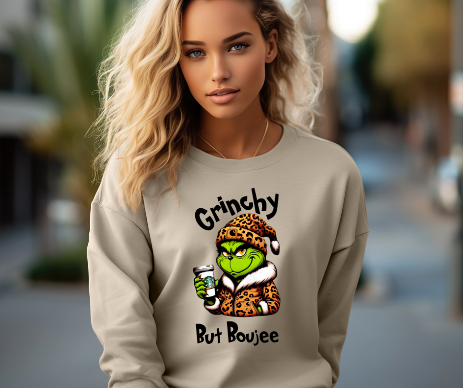 Grinchy But Bougee Crewneck Sweatshirt