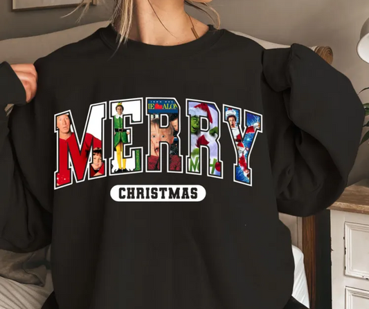 Merry Movie Christmas Crewneck Sweatshirt