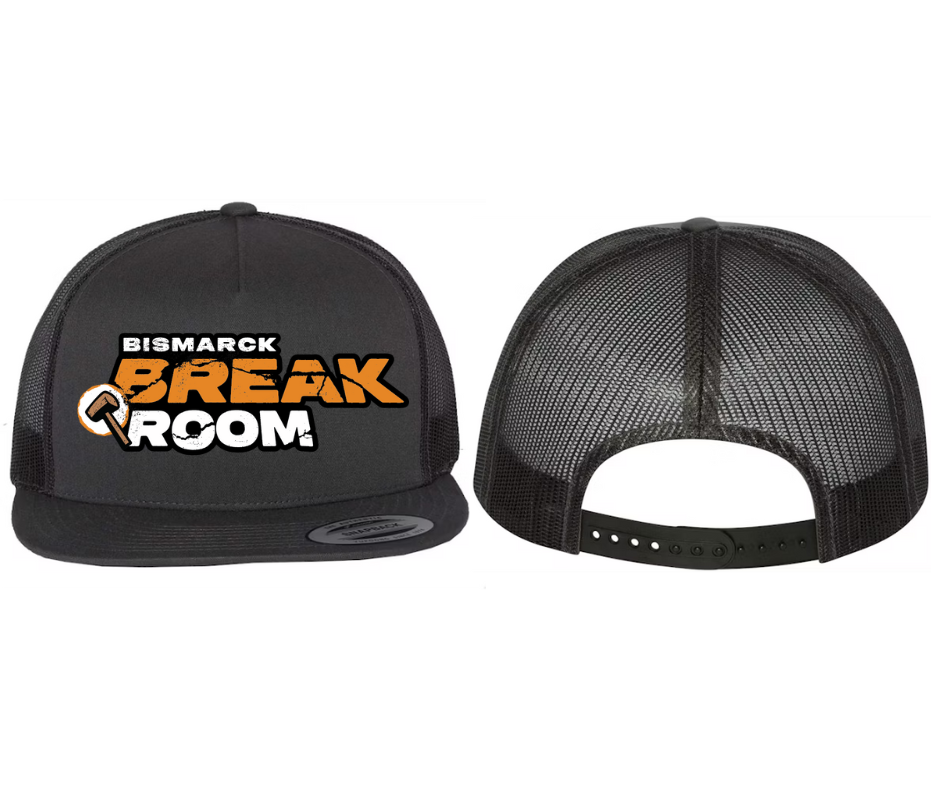 Break Room Flat Bill Trucker Cap