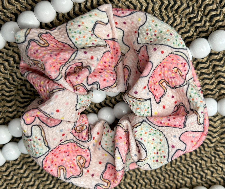 Frosted Animal Cookie Jumbo Scrunchie