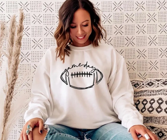 Football Game Day Crewneck Sweatshirt