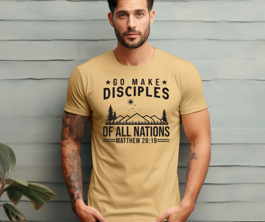 Go Make Disciples Of All Nations Short Sleeve Tee