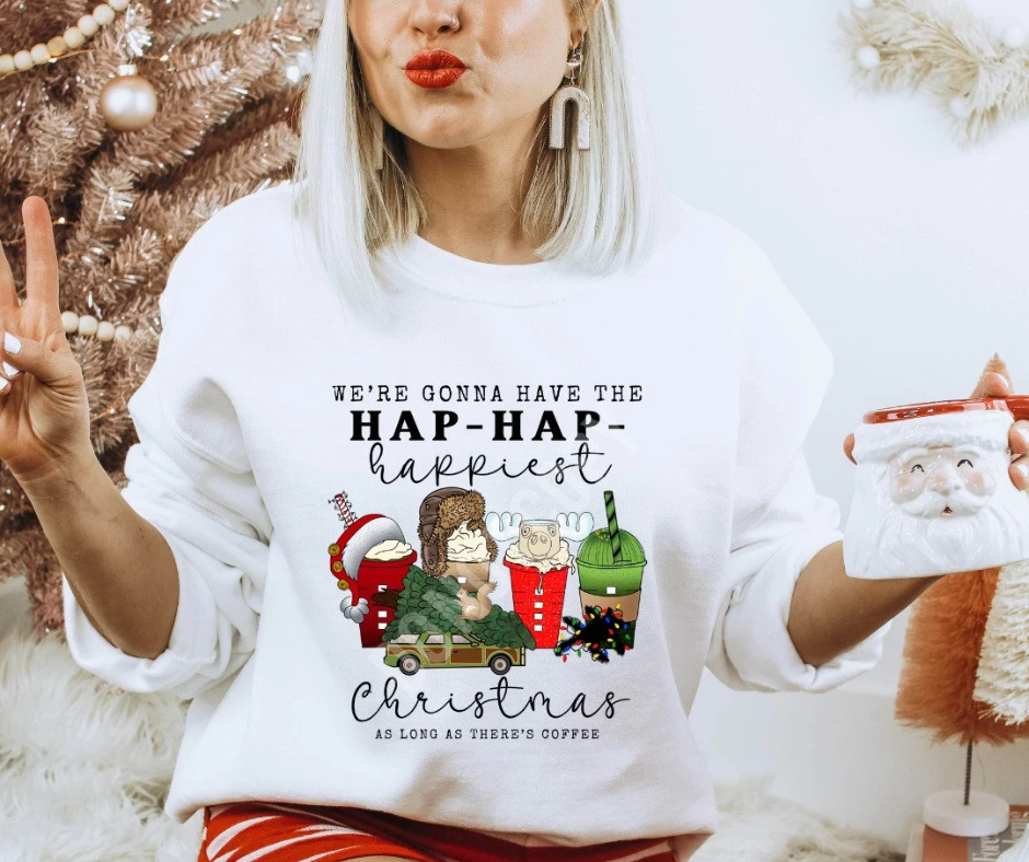 Hap Hap Happiest Christmas Crewneck Sweatshirt