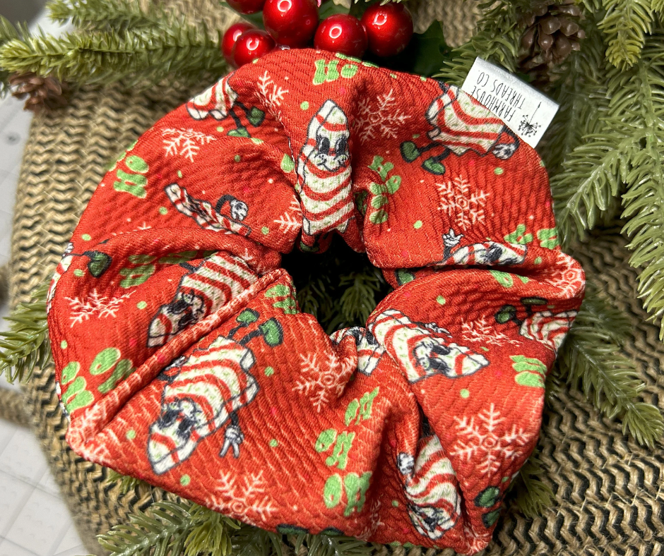 Ho Ho Ho Christmas Tree Cake Jumbo Scrunchie