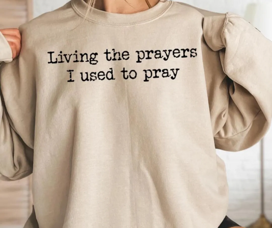 Living the Prayers I Used To Pray Crewneck Sweatshirt